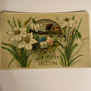 Antique Embossed Easter Greeting Postcard- No Writing